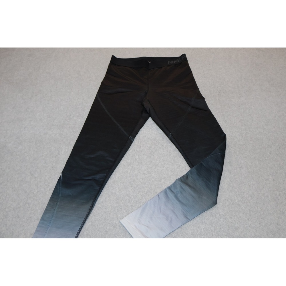 Nike Pro Hyperwarm Leggings Women Medium Black Ombre Compression Pants